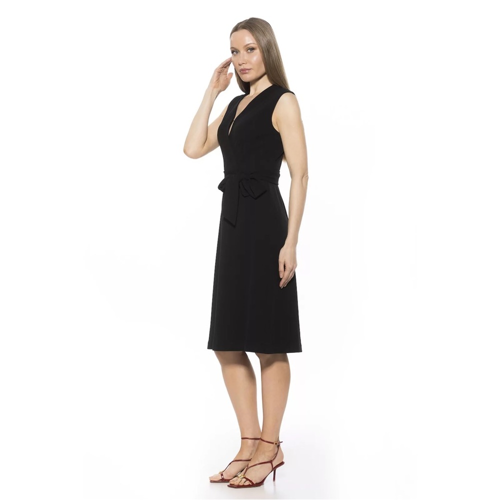 Worthington Elegant Black/Dark Gray Sleeveless Dress XS
